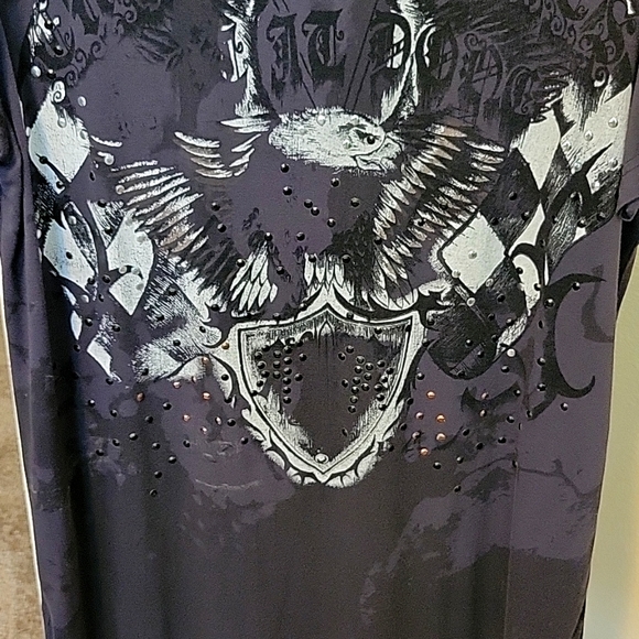 ROAR ENOUGH EXCUSES STUDDED SHIRT....XL - Picture 9 of 12